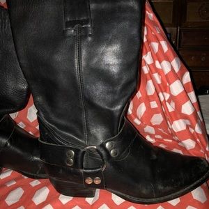 Black size 8 medium width harness boots.